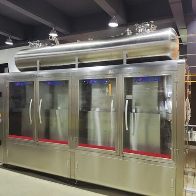 Mua Lớp bọc bọc chất hòa tan hoàn toàn tự động điều khiển với nắp và ABB Palletizer online manufacture