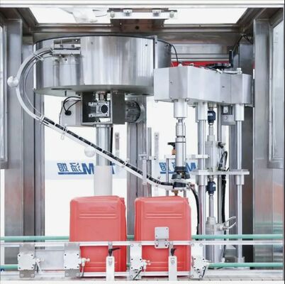 Mua Máy chiết rót, đóng nắp, dán nhãn tự động khí nén thông minh cho thùng vuông 5-30 lít sản xuất trực tuyến