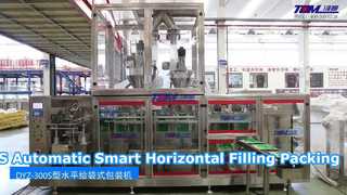 Máy đóng gói đóng gói ngang thông minh tự động Dyz-300S để chiết rót hiệu quả